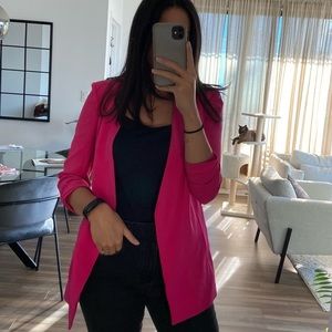 Babaton power blazer in hot pink 0